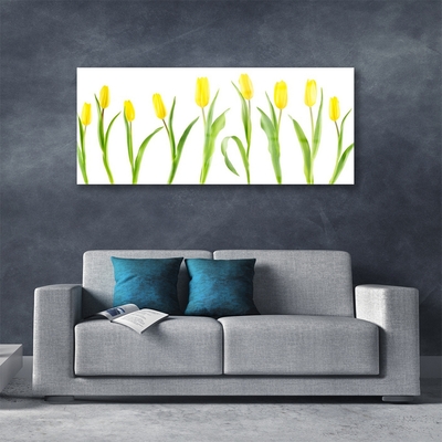 Quadro acrílico Flores de tulipas amarelas