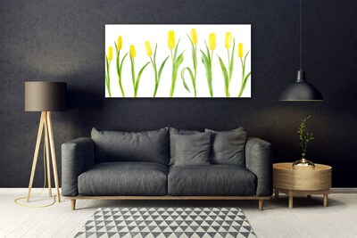 Quadro acrílico Flores de tulipas amarelas