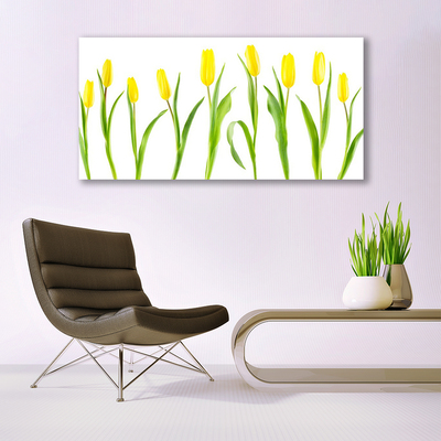 Quadro acrílico Flores de tulipas amarelas