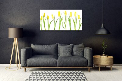 Quadro acrílico Flores de tulipas amarelas