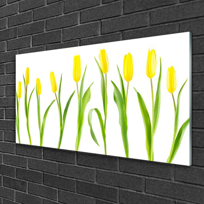 Quadro acrílico Flores de tulipas amarelas