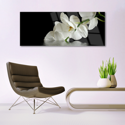 Pintura acrílica Orquídea em Flores Aquáticas