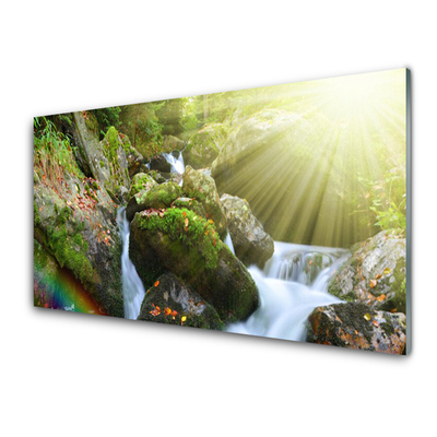 Quadro acrílico Cachoeira Rainbow Nature Stream