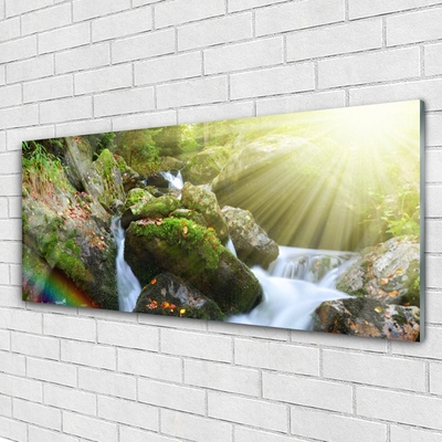 Quadro acrílico Cachoeira Rainbow Nature Stream