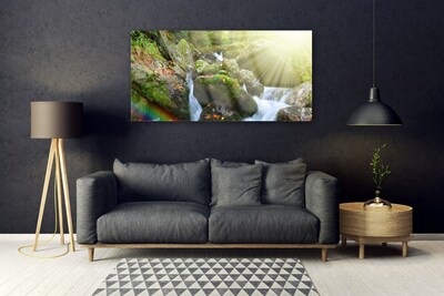 Quadro acrílico Cachoeira Rainbow Nature Stream