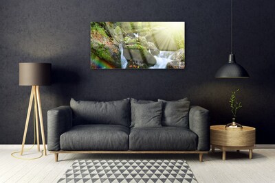 Quadro acrílico Cachoeira Rainbow Nature Stream