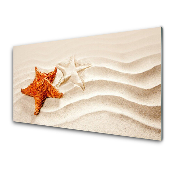 Quadro acrílico Estrela do mar na areia da praia