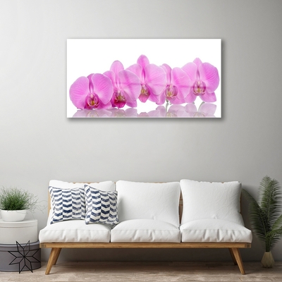 Quadro acrílico Flores de orquídea rosa