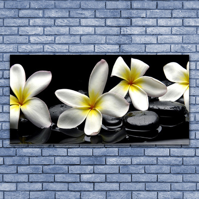 Pintura acrílica Linda flor de plumeria