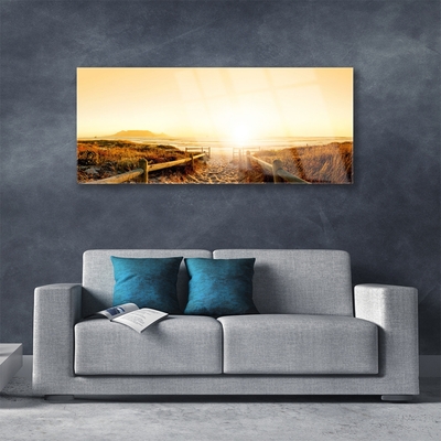 Quadro acrílico Caminho Praia Mar