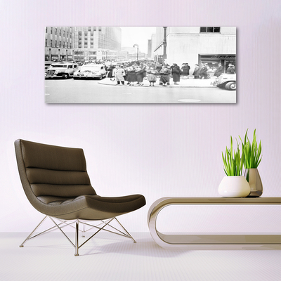 Quadro acrílico História da Cidade Retro