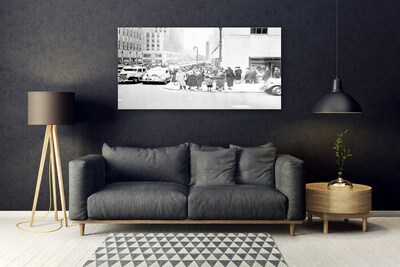 Quadro acrílico História da Cidade Retro