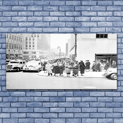 Quadro acrílico História da Cidade Retro