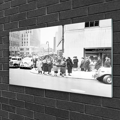 Quadro acrílico História da Cidade Retro