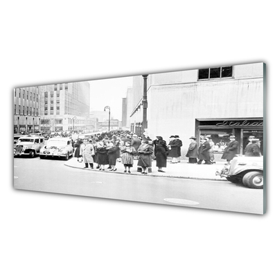 Quadro acrílico História da Cidade Retro