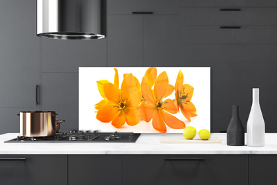 Painel vidro cozinha Flores de plantas de laranjeira