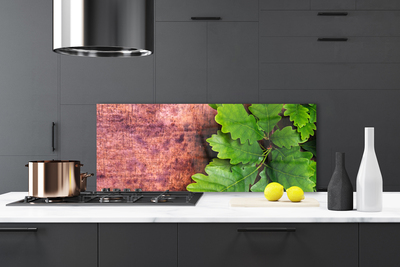 Painel cozinha Folhas de carvalho