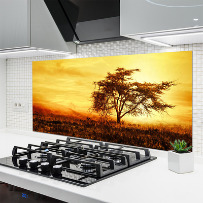 Painel vidro cozinha Natureza da Árvore