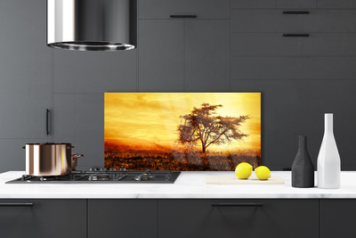 Painel vidro cozinha Natureza da Árvore