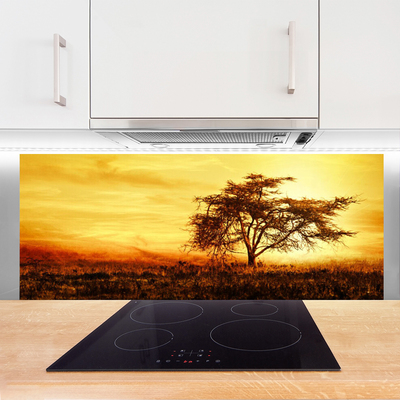 Painel vidro cozinha Natureza da Árvore