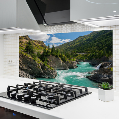 Painel cozinha Paisagem de rios e montanhas