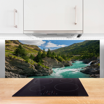 Painel cozinha Paisagem de rios e montanhas