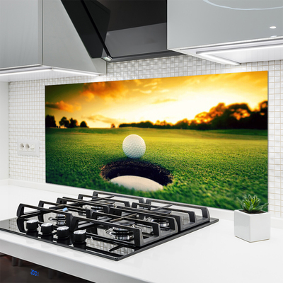 Painel vidro cozinha Bola de golfe Grama Natureza