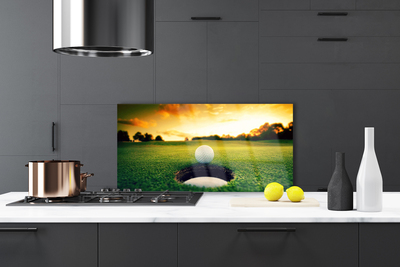 Painel vidro cozinha Bola de golfe Grama Natureza