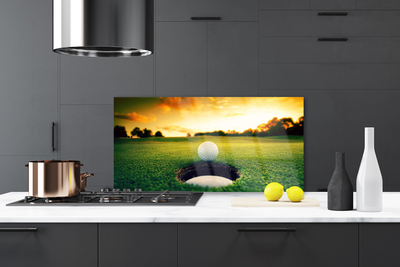 Painel vidro cozinha Bola de golfe Grama Natureza