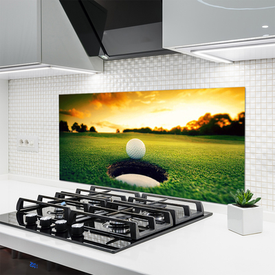 Painel vidro cozinha Bola de golfe Grama Natureza