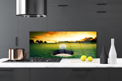 Painel vidro cozinha Bola de golfe Grama Natureza