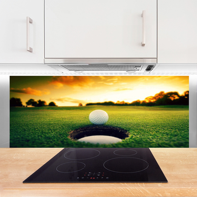 Painel vidro cozinha Bola de golfe Grama Natureza