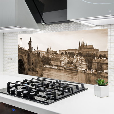 Painel cozinha Paisagem da Ponte de Praga