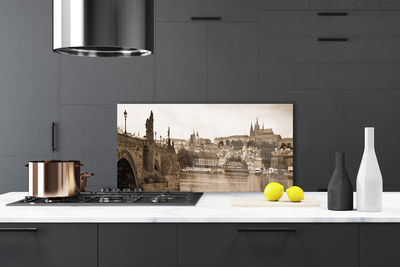 Painel cozinha Paisagem da Ponte de Praga