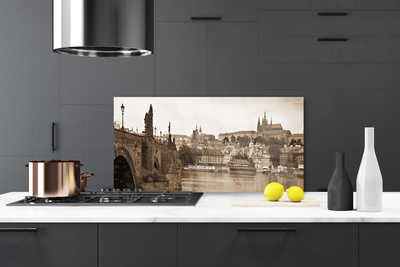 Painel cozinha Paisagem da Ponte de Praga