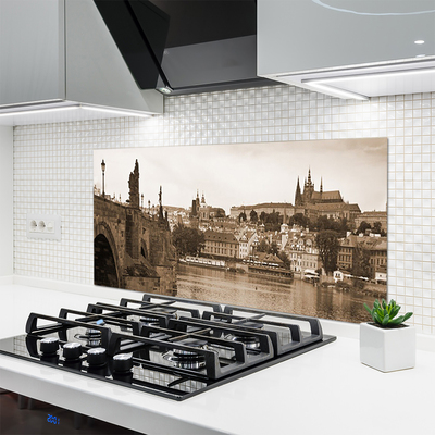 Painel cozinha Paisagem da Ponte de Praga