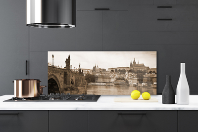 Painel cozinha Paisagem da Ponte de Praga