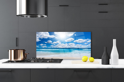 Painel cozinha Mar Praia Nuvens Paisagem