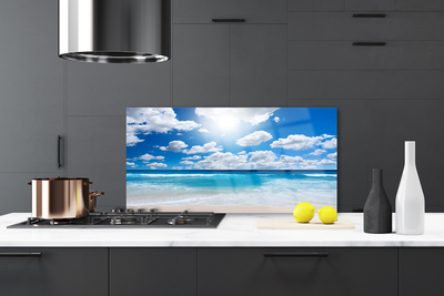 Painel cozinha Mar Praia Nuvens Paisagem