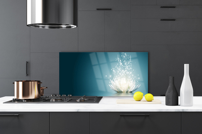 Painel vidro cozinha Planta de flor de lótus