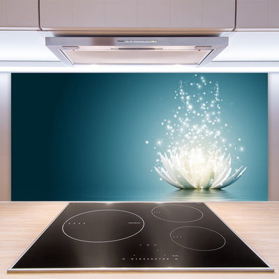 Painel vidro cozinha Planta de flor de lótus