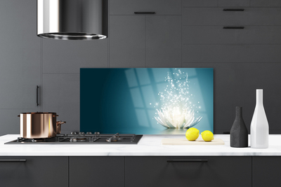 Painel vidro cozinha Planta de flor de lótus