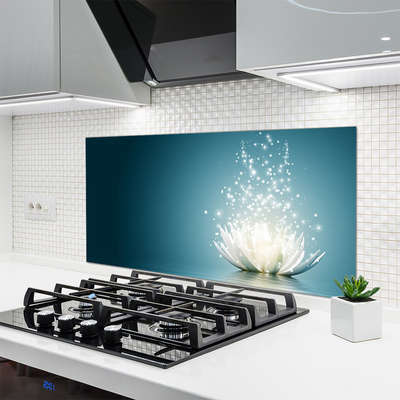 Painel vidro cozinha Planta de flor de lótus