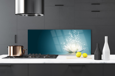 Painel vidro cozinha Planta de flor de lótus