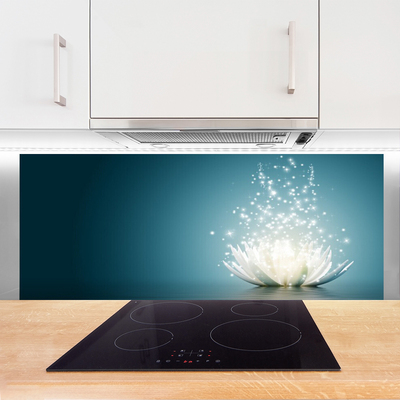 Painel vidro cozinha Planta de flor de lótus