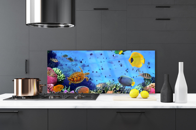 Painel cozinha Natureza dos peixes dos recifes de coral