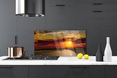 Painel vidro cozinha Paisagem da East Road