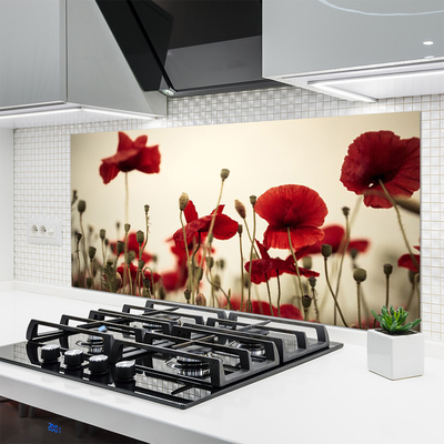 Painel cozinha Flores de papoulas