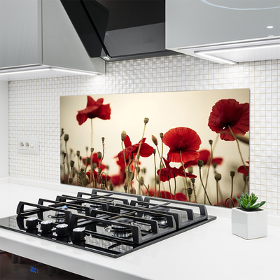 Painel cozinha Flores de papoulas