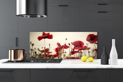 Painel cozinha Flores de papoulas